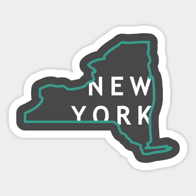 New York State Outline Sticker by FLARE US